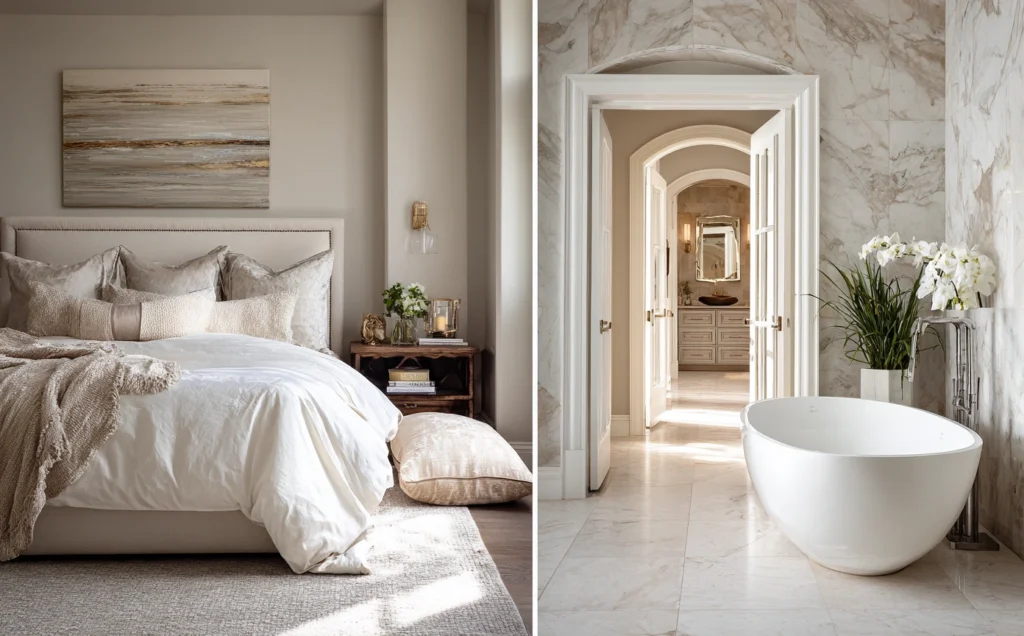 10 Beautiful Master Bedrooms and Bathrooms