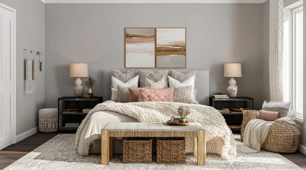9 Cozy Master Bedroom Decor Ideas for Gray Walls